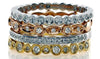 LARGE .60CT DIAMOND 18KT TRI COLOR GOLD 3D FILIGREE STACKABLE ANNIVERSARY RING