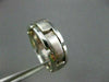 ESTATE WIDE 14KT WHITE GOLD SOLID BRICK LOOK MENS WEDDING RING HANDSOME!! #1007