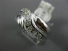 ESTATE WIDE .50CT DIAMOND 14KT WHITE GOLD 3D EIGHT STONE WAVE INFINITY MENS RING