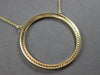 EXTRA LARGE 1.16CT DIAMOND 14KT YELLOW GOLD CIRCLE OF LIFE CLASSIC LOVE NECKLACE