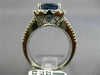 LARGE 2.23CT ROUND & BAGUETTE DIAMOND & SAPPHIRE 18KT WHITE GOLD ENGAGEMENT RING