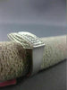 ESTATE 1.06CT DIAMOND 18KT WHITE GOLD 3D RECTANGULAR MULTI ROW ANNIVERSARY RING
