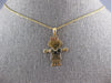 ESTATE 14KT TRI COLOR GOLD 3D CLASSIC HANDCRAFTED BABY GIRL CHARM PENDANT #27421