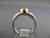 ESTATE .41CT DIAMOND 18KT 2 TONE GOLD 3D BEZEL ROUND LEAF ENGAGEMENT RING #27190