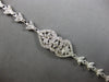 LARGE & LONG 1.5CT DIAMOND 14KT WHITE GOLD 3D DOUBLE HEART FLORAL BRACELET 28191