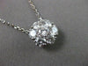 ANTIQUE 2.0CT DIAMOND 14KT WHITE GOLD FLOWER CLUSTER BY THE YARD NECKLACE #2676