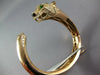 EXTRA LARGE 3.82CT DIAMOND & AAA TSAVORITE 18K ROSE GOLD PANTHER BANGLE BRACELET