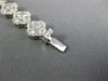 ESTATE WIDE & LONG 5.34CT DIAMOND 18KT WHITE GOLD CLUSTER CLOVER TENNIS BRACELET