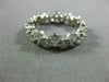 WIDE 2.88CT DIAMOND 14KT WHITE GOLD 3D ZIG ZAG ETERNITY WEDDING ANNIVERSARY RING