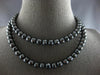 EXTRA LARGE & LONG 331.9CT BLACK DIAMOND 14KT WHITE GOLD ETERNITY LOVE NECKLACE