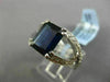 ESTATE LARGE 3.70CT DIAMOND & SAPPHIRE 18KT WHITE GOLD INFINITY ENGAGEMENT RING