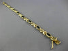 ESTATE 14KT YELLOW GOLD 3D BLACK ONYX MARQUISE HANDCRAFTED LINK LOVE BRACELET