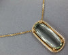 LARGE 6.14CT DIAMOND & GREEN AMETHYST 18KT ROSE GOLD ELONGATED CUSHION NECKLACE