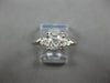 ANTIQUE LARGE .69CT DIAMOND PLATINUM 3 STONE FILIGREE 3D ENGAGEMENT RING #28020