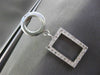 ESTATE .46CT DIAMOND 14KT WHITE GOLD 3D CIRCLE & RECTANGULAR HANGING EARRINGS