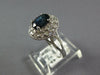 WIDE 1.86CT DIAMOND & AAA SAPPHIRE 14KT WHITE GOLD 3D OVAL HALO ENGAGEMENT RING