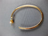 ESTATE LARGE 1.35CT DIAMOND 18KT ROSE GOLD INSIDE OUT OVAL HOOP HANGING EARRINGS