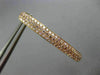 ESTATE WIDE & LONG 2.14CT PINK DIAMOND 18KT ROSE GOLD DOUBLE SIDED HOOP EARRINGS