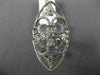 LARGE 1.33CT DIAMOND 14KT WHITE GOLD 3D OPEN FILIGREE FLOWER MARQUISE SHAPE RING