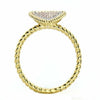 ESTATE .18CT WHITE & PINK DIAMOND 14KT TRI COLOR GOLD TRIANGULAR ROPE FUN RING