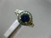 1.75CT DIAMOND & AAA ROUND SAPPHIRE 14K WHITE GOLD HALO FILIGREE ENGAGEMENT RING
