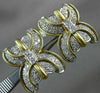ESTATE LARGE 2.40CT DIAMOND 18KT YELLOW GOLD & PLATINUM X LOVE CLIP ON EARRINGS