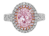 CERTIFIED 2.07CT WHITE & PINK DIAMOND 18KT WHITE & ROSE GOLD 3D ENGAGEMENT RING