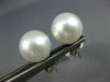 ESTATE NATURAL WHITE AAA SOUTH SEA PEARL 14KT WHITE GOLD 3D STUD EARRINGS #2709