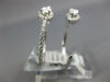 WIDE .56CT DIAMOND 18K WHITE GOLD ROUND & PEAR SHAPE CRISS CROSS LEAF SNAKE RING