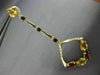 LARGE 2.7CT DIAMOND & AAA CITRINE GARNET 14K YELLOW GOLD SQUARE HANGING EARRINGS