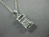 ESTATE .40CT DIAMOND 14KT WHITE GOLD PRINCES CUT RECTANGULAR PENDANT #15435