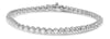 ESTATE 3.0CT DIAMOND 14KT WHITE GOLD 3D CLASSIC ROUND TENNIS BRACELET