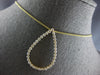 LARGE 1.01CT DIAMOND 14KT YELLOW GOLD 3D CLASSIC OPEN TEAR DROP FLOATING PENDANT