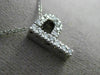ESTATE LARGE .21CT DIAMOND 14KT WHITE GOLD 3D "P" FLOATING INITIAL PENDANT 18476