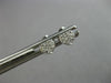 ESTATE SMALL .07CT DIAMOND 14KT WHITE GOLD 3D PAVE HEART LOVE STUD EARRINGS