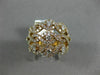 ESTATE LARGE 2.09CT ROUND DIAMOND 18KT ROSE GOLD 3D MULTI ROW INFINITY LOVE RING