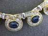 LARGE & LONG 16.0CT DIAMOND & AAA SAPPHIRE 18KT YELLOW GOLD LOVE KNOT NECKLACE