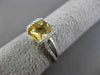 ESTATE 2.17CT DIAMOND & EXTRA FACET YELLOW TOPAZ 14KT WHITE GOLD 3D TENTION RING