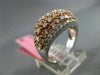 ESTATE LARGE 1.51CT DIAMOND 18KT WHITE & ROSE GOLD 3D WEDDING ANNIVERSARY RING