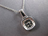 ESTATE .29CT DIAMOND 14KT WHITE GOLD 3D CLASSIC ROUND SQUARE FOATING PENDANT