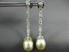 EXTRA LARGE 1.70CT DIAMOND & AAA SOUTH SEA PEARL 18K WHITE GOLD HANGING EARRINGS