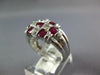 1.83CT DIAMOND & AAA RUBY 14KT WHITE GOLD 3D OVAL & ROUND WOVEN ANNIVERSARY RING