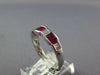 1.08CT DIAMOND & AAA RUBY 18K WHITE GOLD BAGUETTE BEZEL CLASSIC ANNIVERSARY RING
