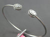 .43CT DIAMOND 18K WHITE GOLD ROUND & BAGUETTE INVISIBLE FLEXIBLE BANGLE BRACELET