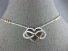 ESTATE .56CT DIAMOND 14KT WHITE & ROSE GOLD BY THE YARD INFINITY HEART NECKLACE
