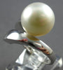 ESTATE LARGE AAA SOUTH SEA PEARL 18KT WHITE GOLD SOLITAIRE CRISS CROSS LOVE RING