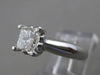 ESTATE 1.01CT PRINCESS DIAMOND PLATINUM SOLITAIRE ENGAGEMENT RING 5MM #18224