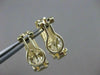 ESTATE .70CTW DIAMOND STUD HUGGIES 14KT WHITE YELLOW GOLD OMEGA EARRINGS #21313