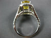 ESTATE 2.37CT DIAMOND & AAA YELLOW SAPPHIRE 14KT WHITE GOLD HALO ENGAGEMENT RING