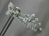 ESTATE LARGE 2.62CT DIAMOND 14KT WHITE GOLD 3D FLOWER BUTTERFLY HANGING EARRINGS